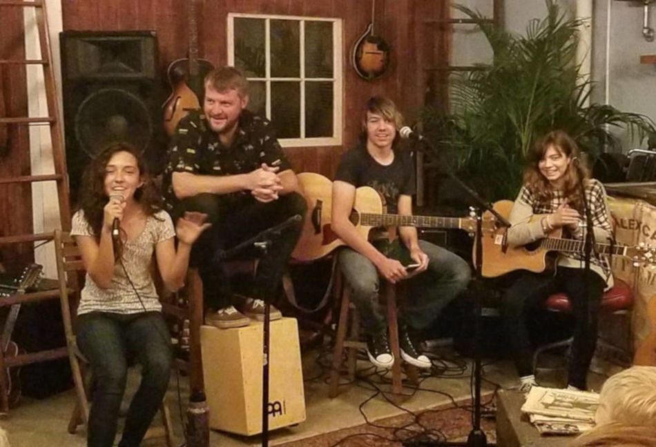 Teen and adult singer/songwriters performing at Black Crow Coffee